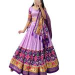 LooknBook Art Women's Tussar Silk With Patola Print With Foil Work Lehenga Choli