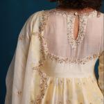 WHITE AND PINK FLORAL ANARKALI SET