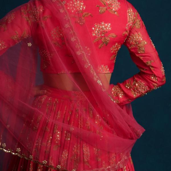 RANI PINK LEHENGA BLOUSE DUPATTA