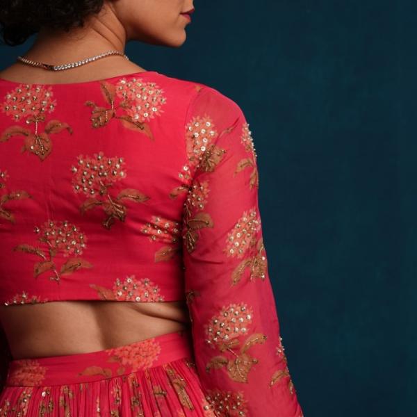 RANI PINK LEHENGA BLOUSE DUPATTA