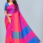 Women's Soft Silk Uppada Woven Pink Saree