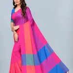 Women's Soft Silk Uppada Woven Pink Saree