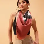 Women's Floral Printed Silk Scarf