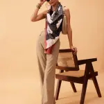 Women's Floral Printed Silk Scarf