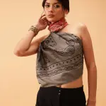 Women's Paisely Printed Silk Scarf
