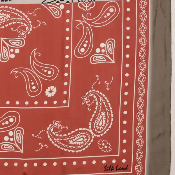 Women's Paisely Printed Silk Scarf
