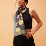 Women's Floral Printed Silk Scarf