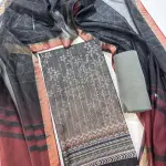 Chanderi Cotton Digital Printed Unstitched Dress Material With Solid Bottom & Printed Dupatta