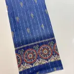 Chanderi Cotton Digital Printed Unstitched Dress Material With Solid Bottom & Printed Dupatta