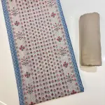 Chanderi Cotton Digital Printed Unstitched Dress Material With Solid Bottom & Printed Dupatta