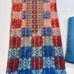 Chanderi Cotton Digital Printed Unstitched Dress Material With Solid Bottom & Printed Dupatta