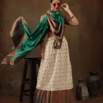 Banarasi Soft Silk Zari Butti Crushed Woven Border Lehenga Choli